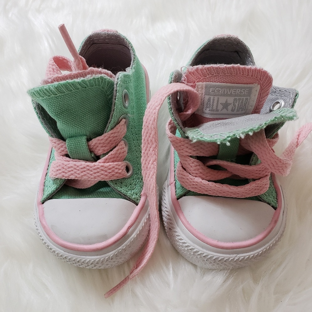 Mint double tongue Converse size 2